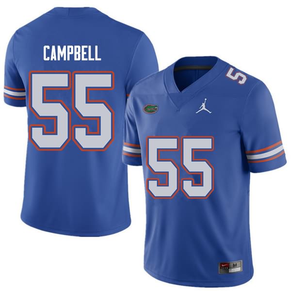 NCAA Florida Gators Kyree Campbell Men's #55 Jordan Brand Royal Stitched Authentic College Football Jersey NKD7664DX